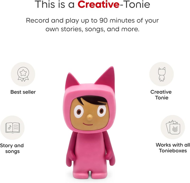Tonies شخصية صوتية إبداعية - سجل وارفع حتى 90 دقيقة من قصصك وأغانيك الخاصة - وردي/متوسط - Image 3